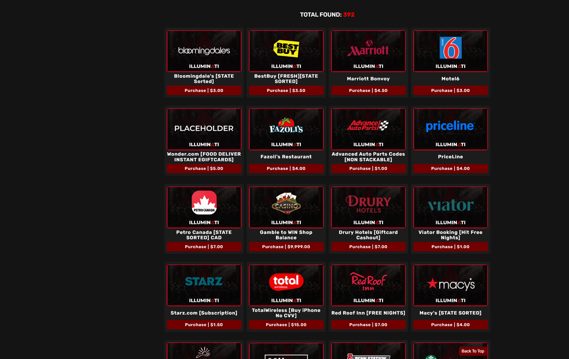 Legit Food/Logs/Cashout Website List (10 sites)